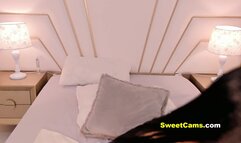 Hot petite babe fills her  pussy with big dildos