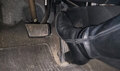 Morning drive in heeled boots