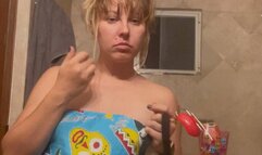 Full headgear and braces getting ready for bed