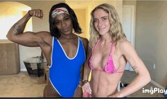 Part 1 FIRST TIME EVER Sugar Diamond vs Buff Blondie in an Competitive Arm Wrestling Match