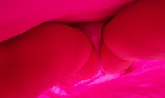 Upskirt Long Pink Dress