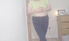 Pee desperation ends with a big piss