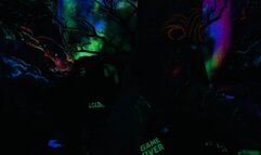 Black Light UV Reactive Dildo Masturbation