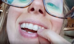 Giantess feasts than uses tiny man as toothpick