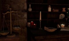 Witch summon demon futanari to fill her completely with cum