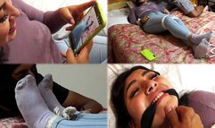 Catalina naughty girl in socked troubles!