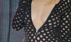 Smoking in Black Catsuit