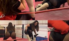Nadia vs Eva (low blows, Stinkface, suplex)