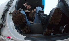 He licked all the mud off our boots