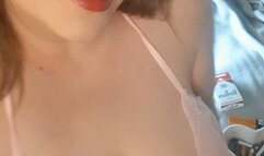 Sitting on your lap and smoking in lingerie