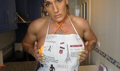 Squirting and fucking hard in the kitchen