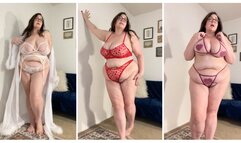 Curvy BBW Milf CuteJayne Lingerie Try On