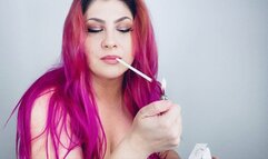 Busty Babe Smokes 120s