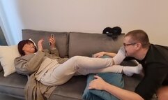 Mountain retreat with Faith - part 1 - slippers and foot domination