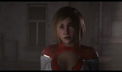 Catwoman chains up Powergirl, whips her and then licks her lesbian pussy