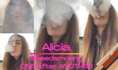 Alicia Speedsmoking One after Another