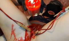 Sub Slut Training - Vacuum - Vibrator - Wax and Clothespin