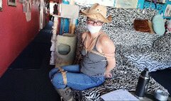 Summer the cowgirl moves to the city only to be tightly tied up and OTM gagged during a robbery