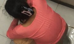 Wife bathroom pissing