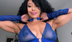 Brenda Biceps Blue Lingerie Flexing Video 2024