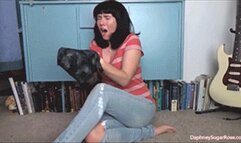 7 Day Nose Blowing & Sneezing On Black Handkerchief ,Day 5 -Mp4 1920x1080p