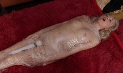 Taylor Mae mummified with vibrator