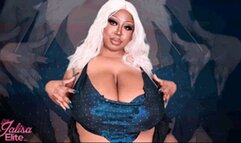 Tantalizing Teal Big Tits and Long Nails Mesmerize