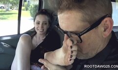 Aria Haze - Stinky Feet Backseat 720p HD MP4