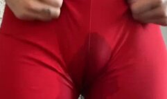 Diana pee in red tights
