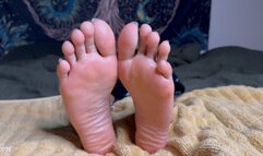 Wifes Natural Toes and Oily Soles