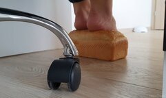 Slowly trampled Loaf of Bread Barefoot