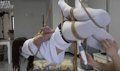 xy60-Cute girl with twin tails is hung up by a rope and bound to orgasm