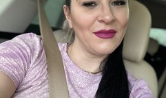 Burping loud and smoking in the car