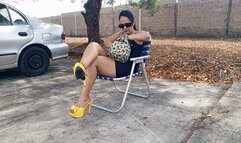 Cigarette smoking, heel hanging, car pedal pushing all in 1 (3)