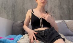 Emma's Tender Belly Touch and Navel Play