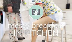 Messy Breakfast in the kitchen