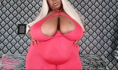 Pink Catsuit BBW Body Worship Striptease (MP4 Version)