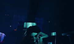 Ring girl deepthroats and rides cock