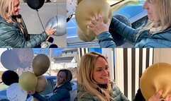 KoalaBalloon parking lot helium balloons popping