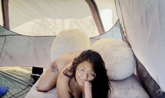 Custom White cock sub camping