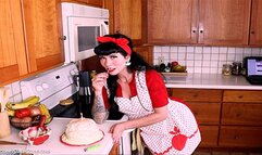 Pin-Up Housewife Sneezing & Snot Rocket Blowing On Your Sweet Suprise -Mov 1920x1080p
