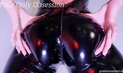 Your Only Obsession- Ebony Femdom Goddess Rosie Reed Shiny PVC Catsuit Ass Worship- 1080p HD