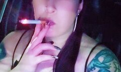 Being Used as a Human Ashtray in the Parking Lot by a Curvy Domme After Work