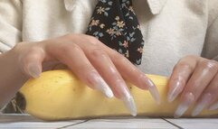 Asian Goddess Playing with Bananas