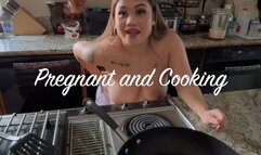 Chef Pregnant Nude And Eating