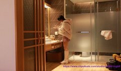 Beautiful yellow smelly cotton socks are tickled