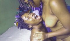 Lesbian Ebony Cuties Spit Fetish