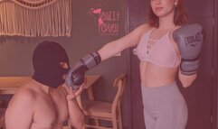 Boxing training with my loser slave