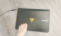 Affectionately Crushing a laptop