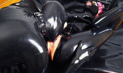 Sex with latex girl pussy eating doggystyle having huge orgasm v153